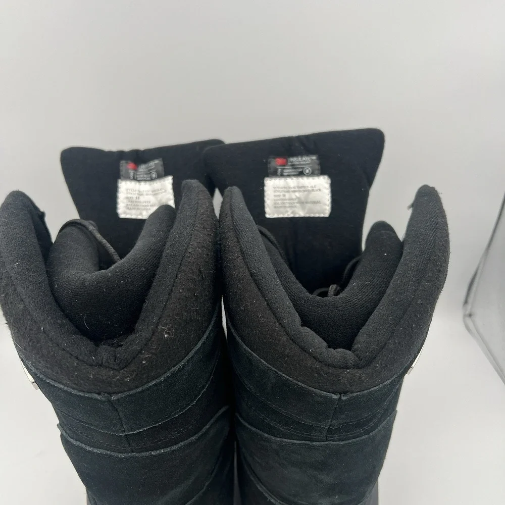 Field And Stream Black Leather Rubber Lined Hunting Boots‎ Size 10 Waterproof